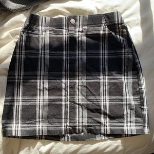 Plaid high waisted skirt